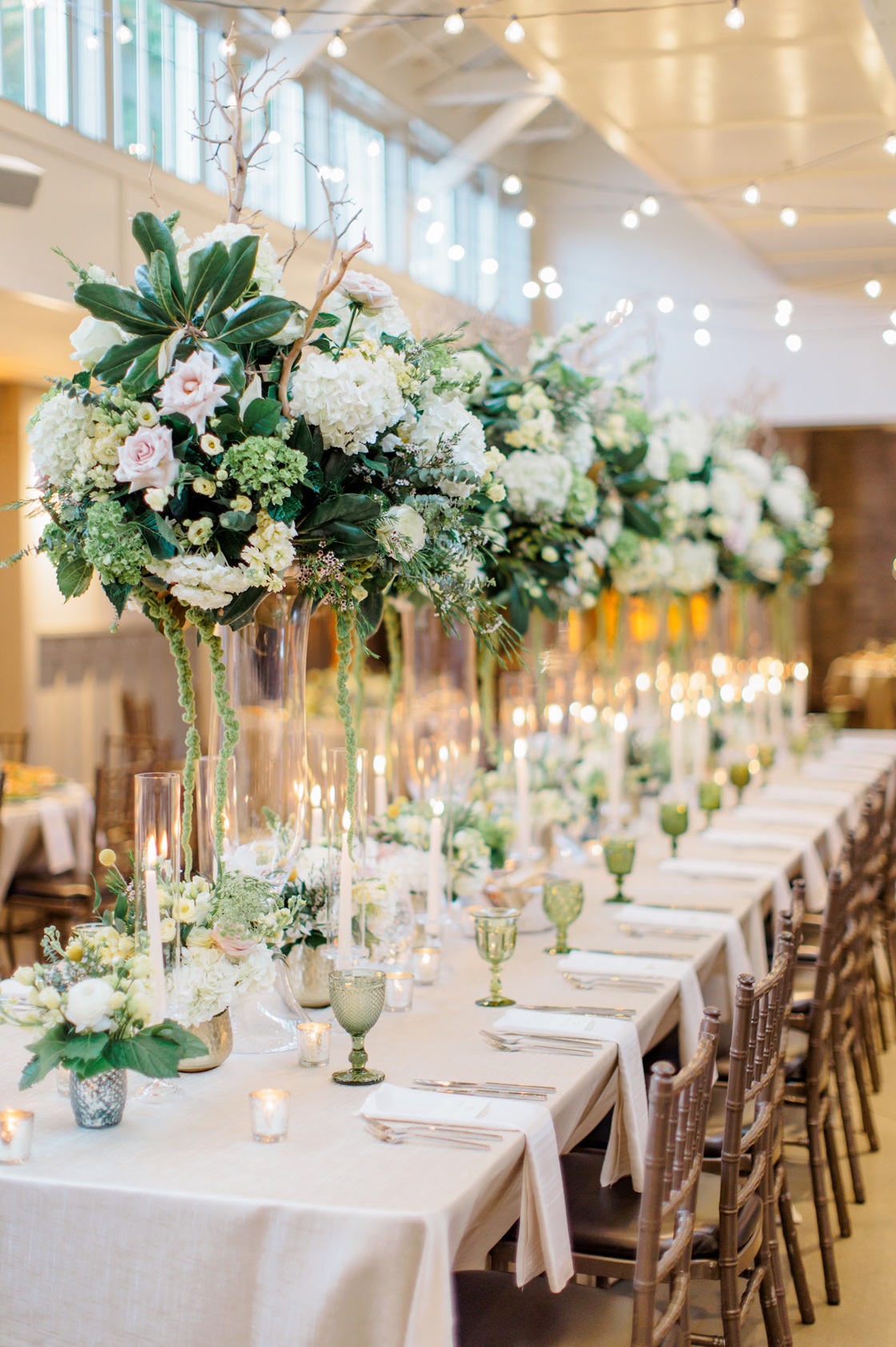 A beautifully set table for a wedding in Atlanta, Georgia