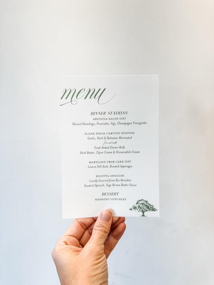 8 Examples of Wedding Menus