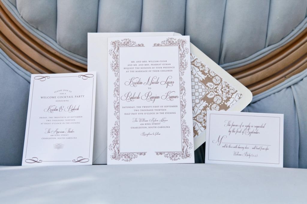 elegant gold invitations