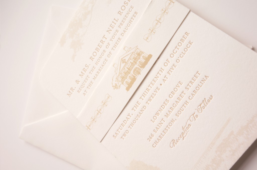 plantation wedding invitation