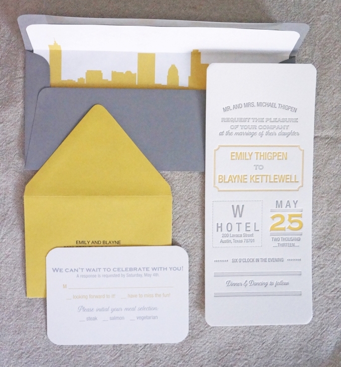 modern skyline invitation