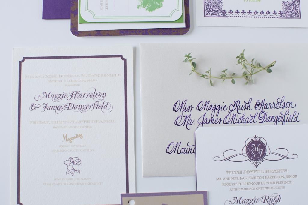 ornate wedding invitation