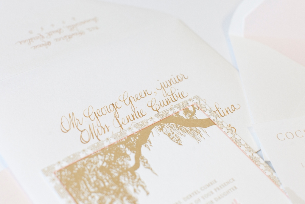 oak tree wedding invitation