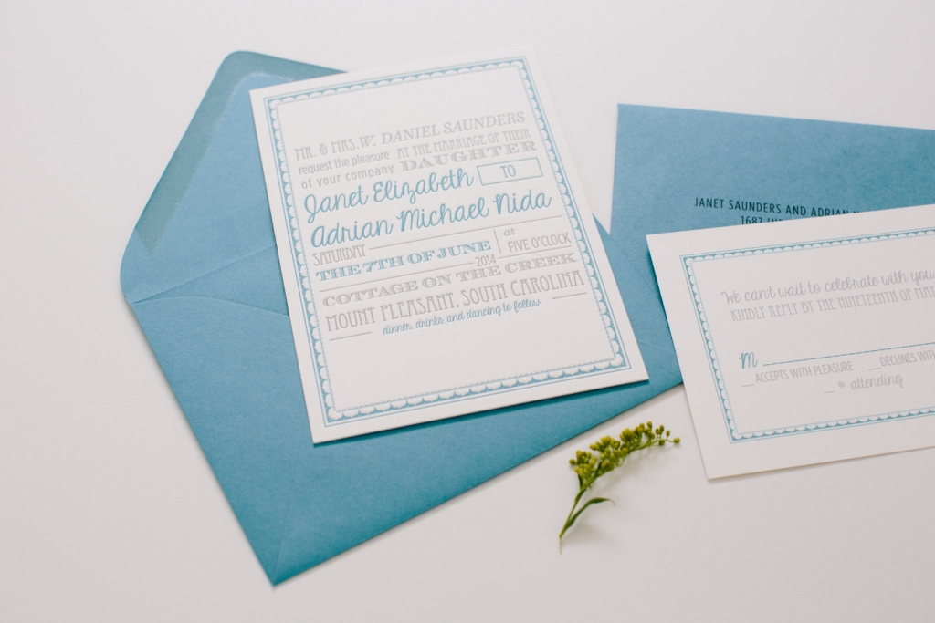 typography invitations