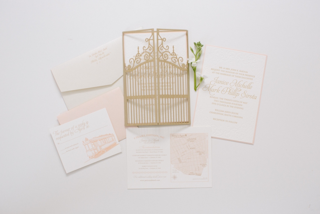 gate wedding invitation