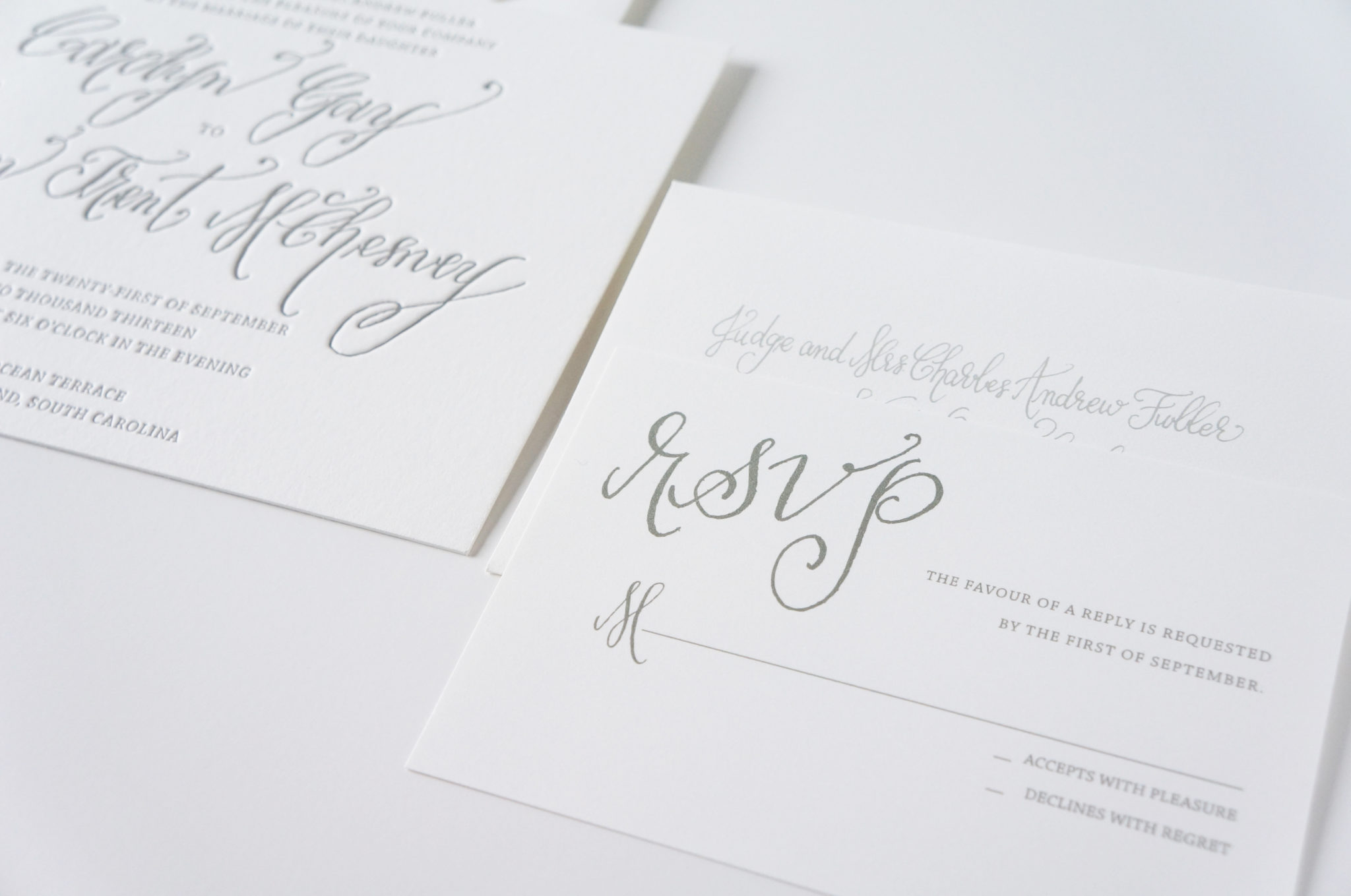 modern calligraphy invitation