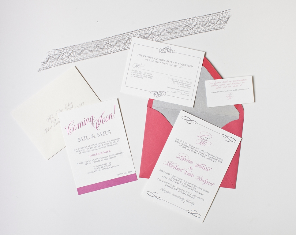 monogram invitation suite