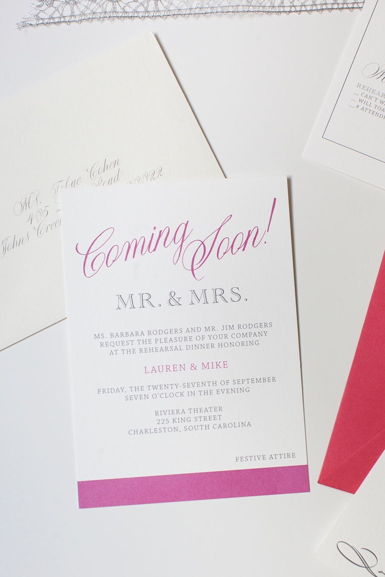 monogram wedding invitation