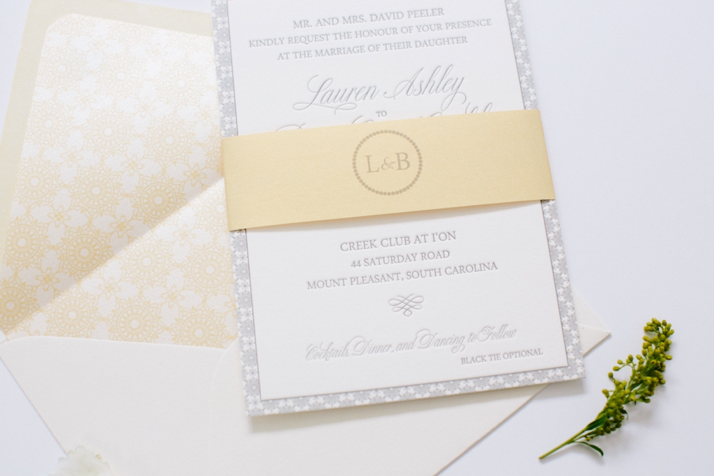 yellow and gray invitation