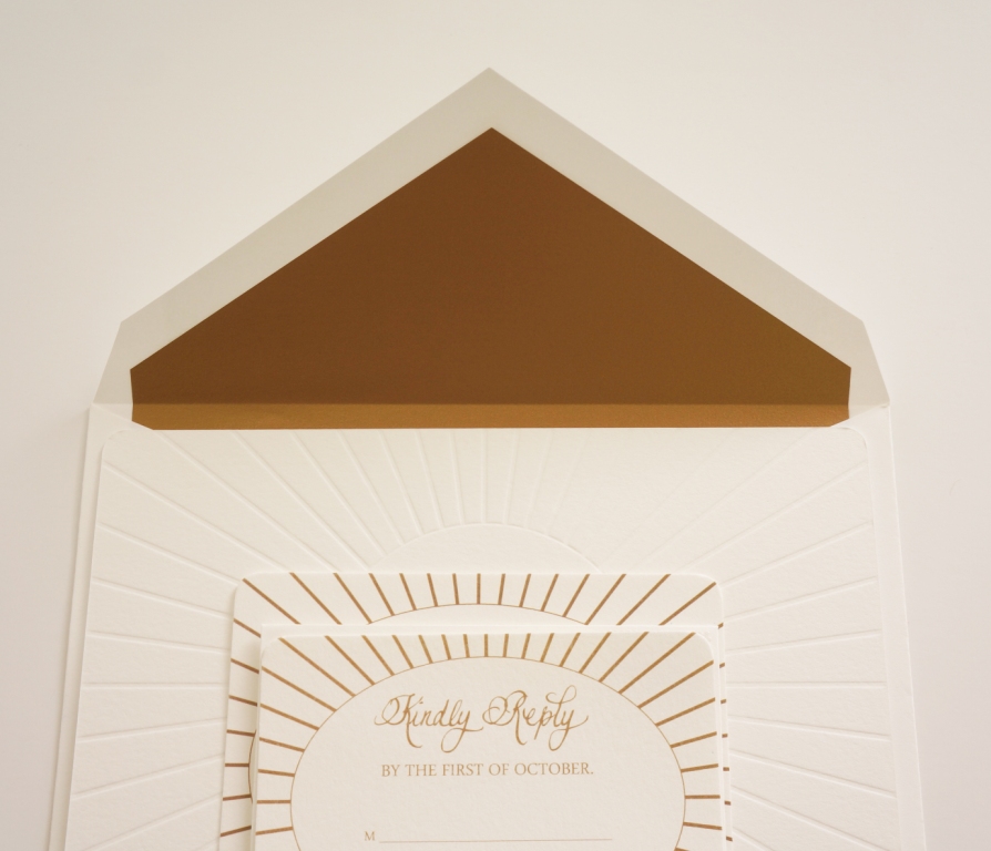 traditional monogram invitation