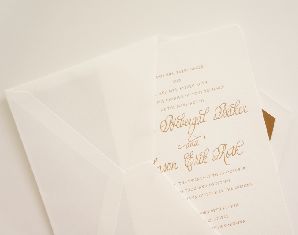 traditional monogram invitation