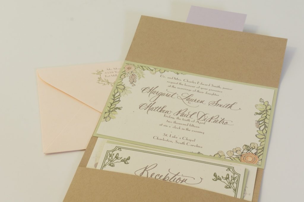 floral wedding invitation