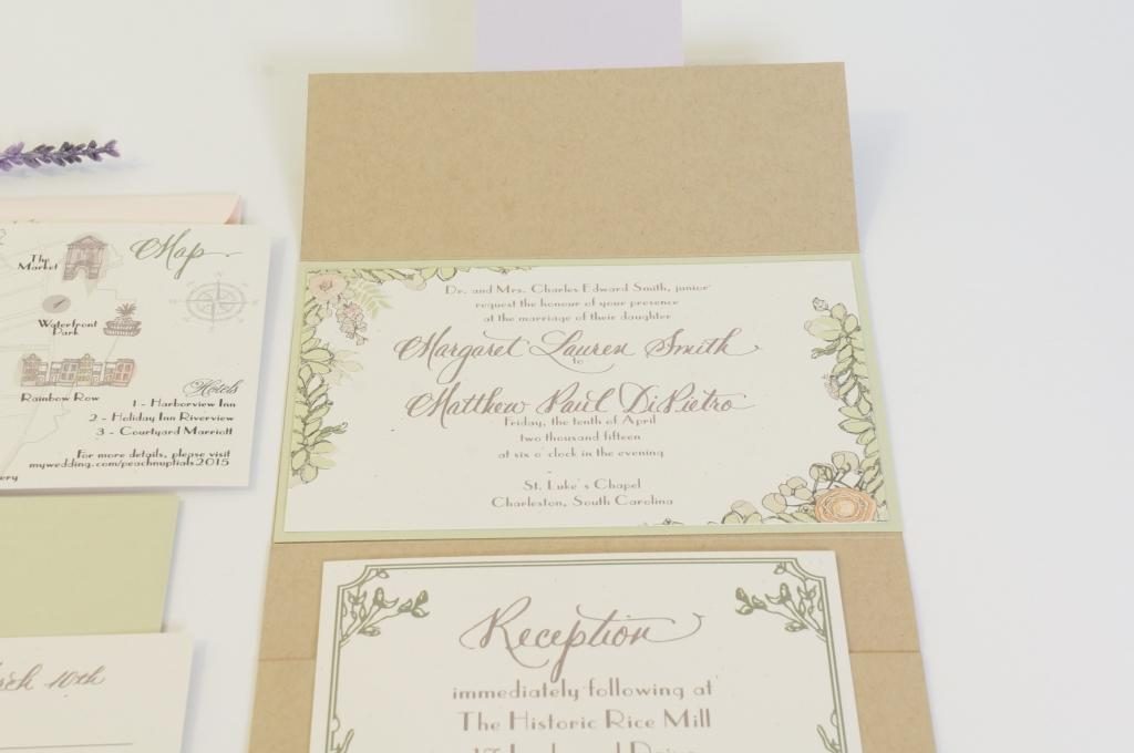 floral wedding invitation