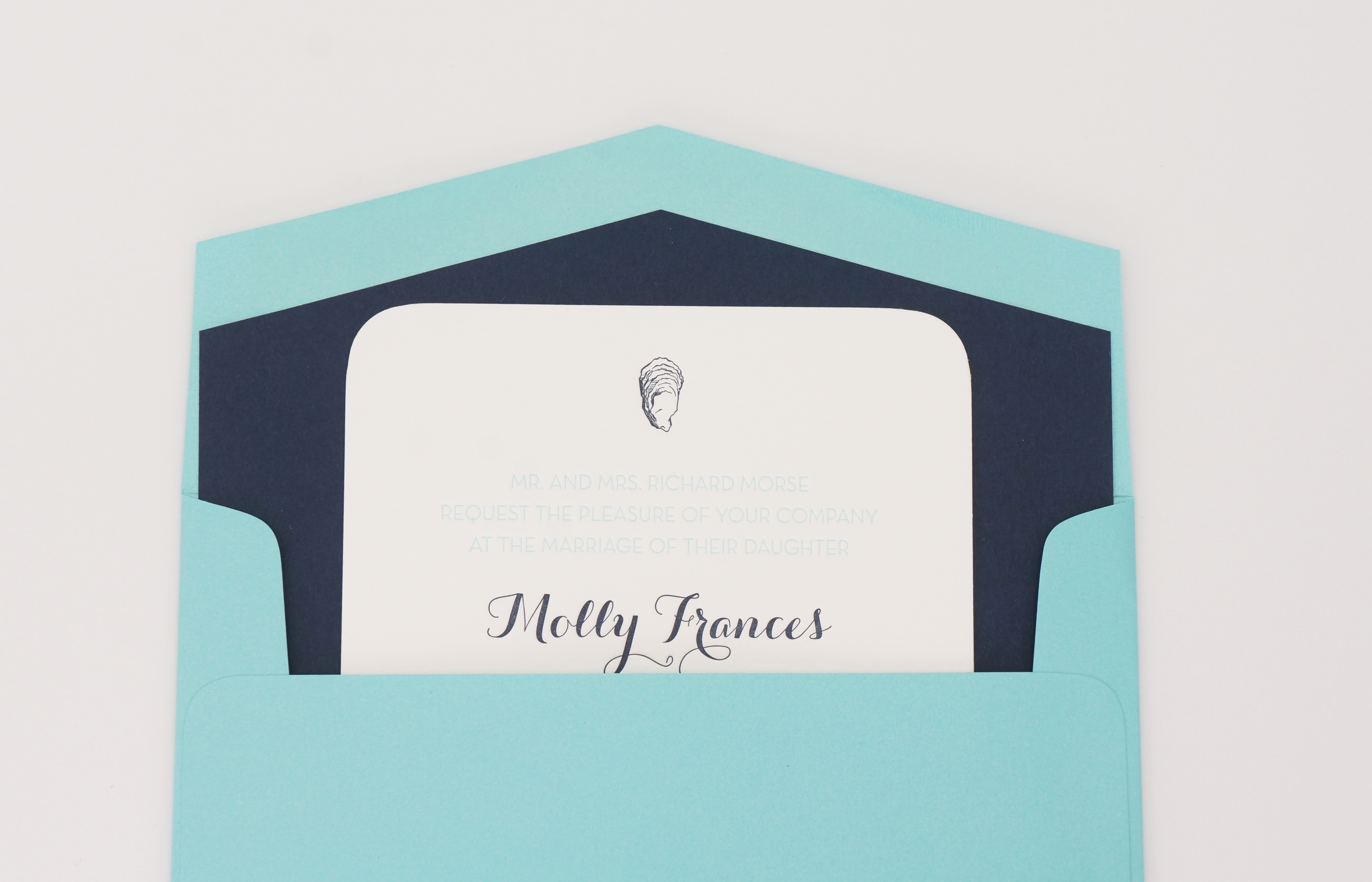 oyster wedding invitation