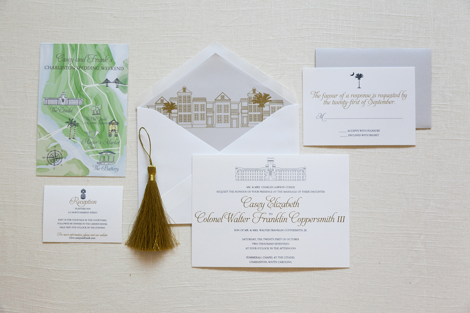 citadel wedding invitation