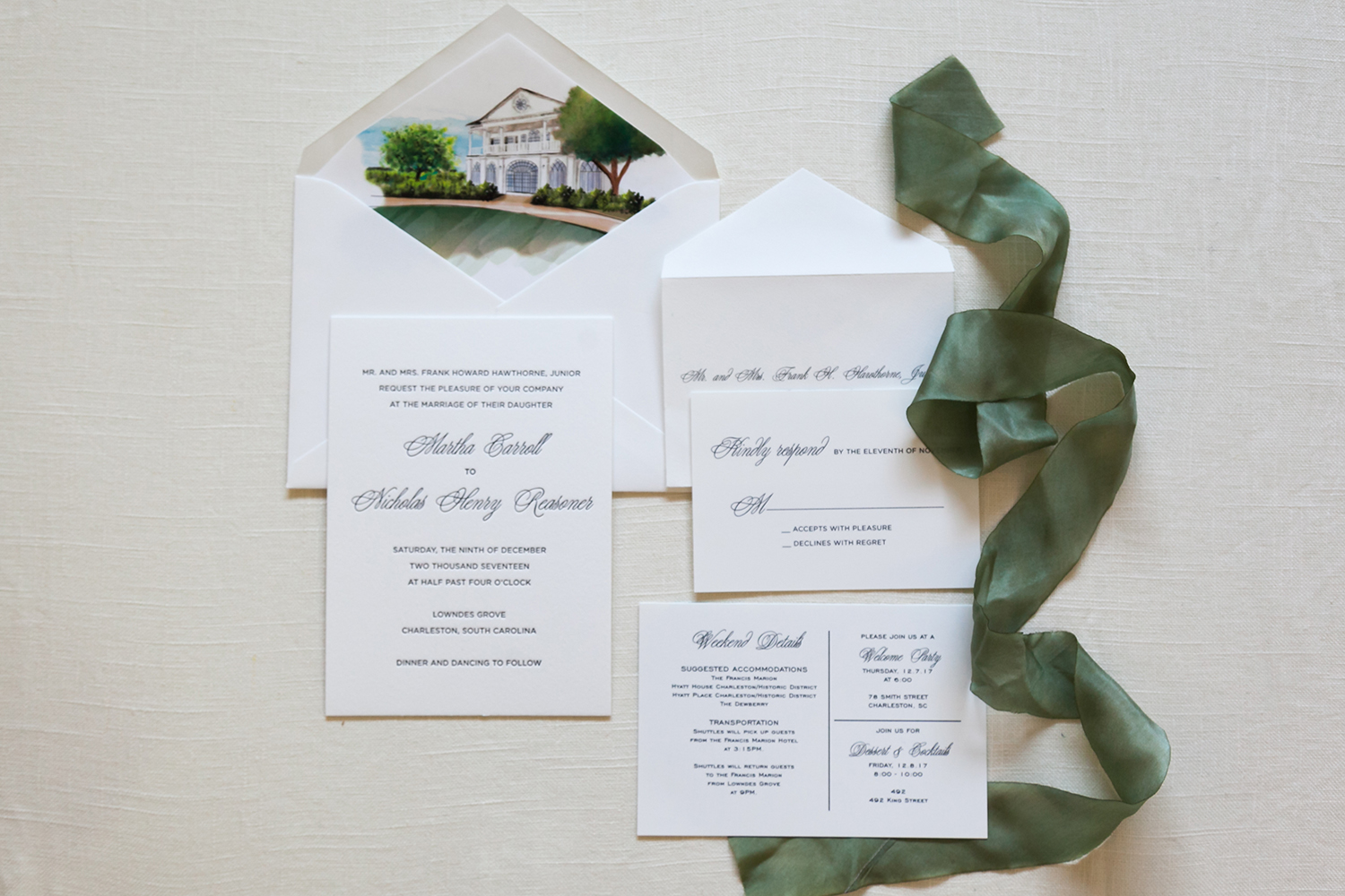 scenic lowndes grove invitation