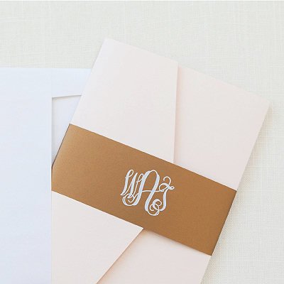 blush pocket invitation