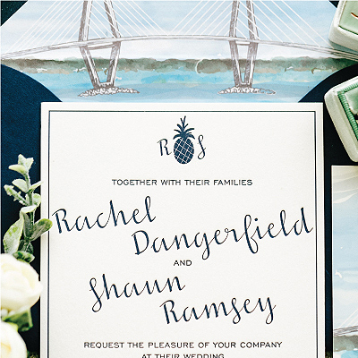 mount pleasant wedding invitation