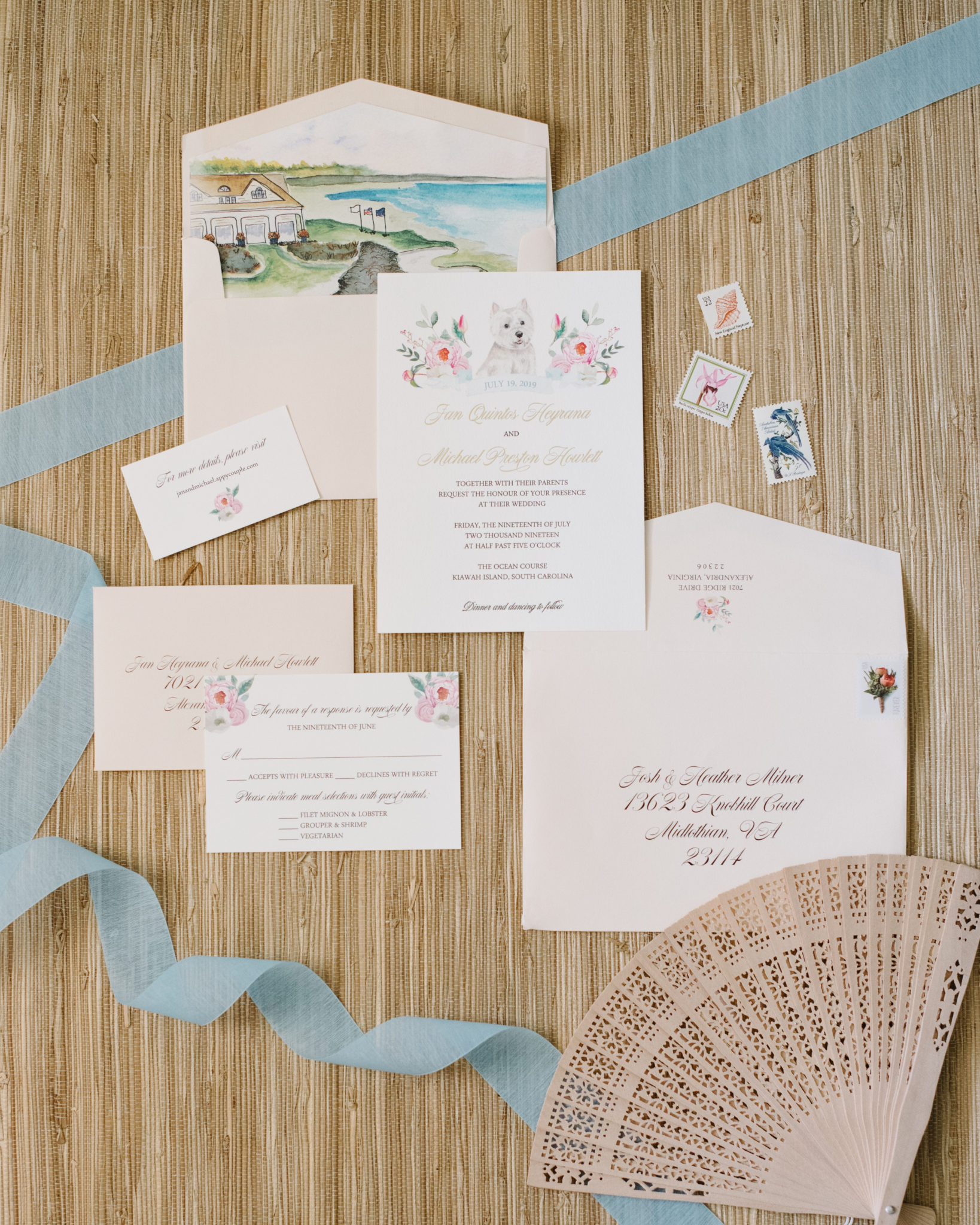 Ocean Course wedding invitation