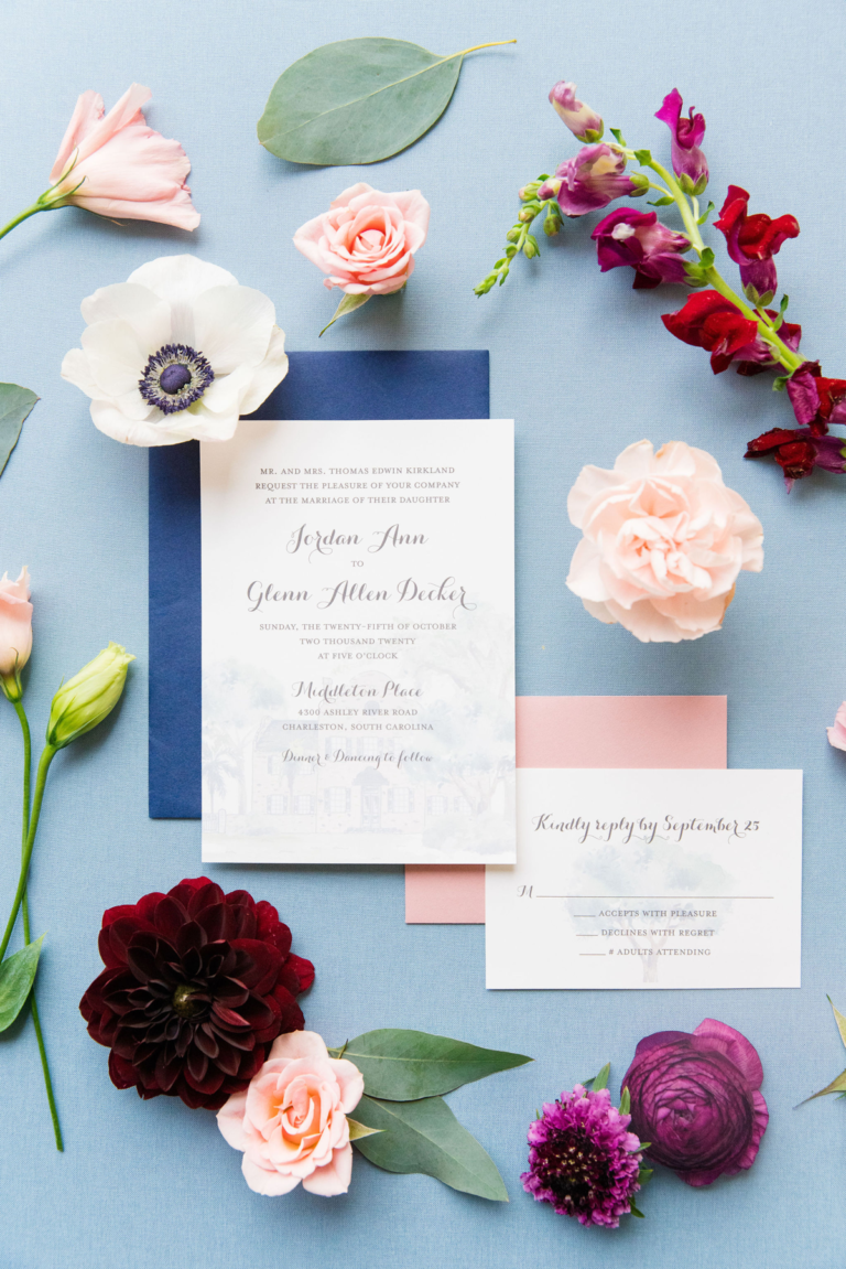 middleton place wedding invitation