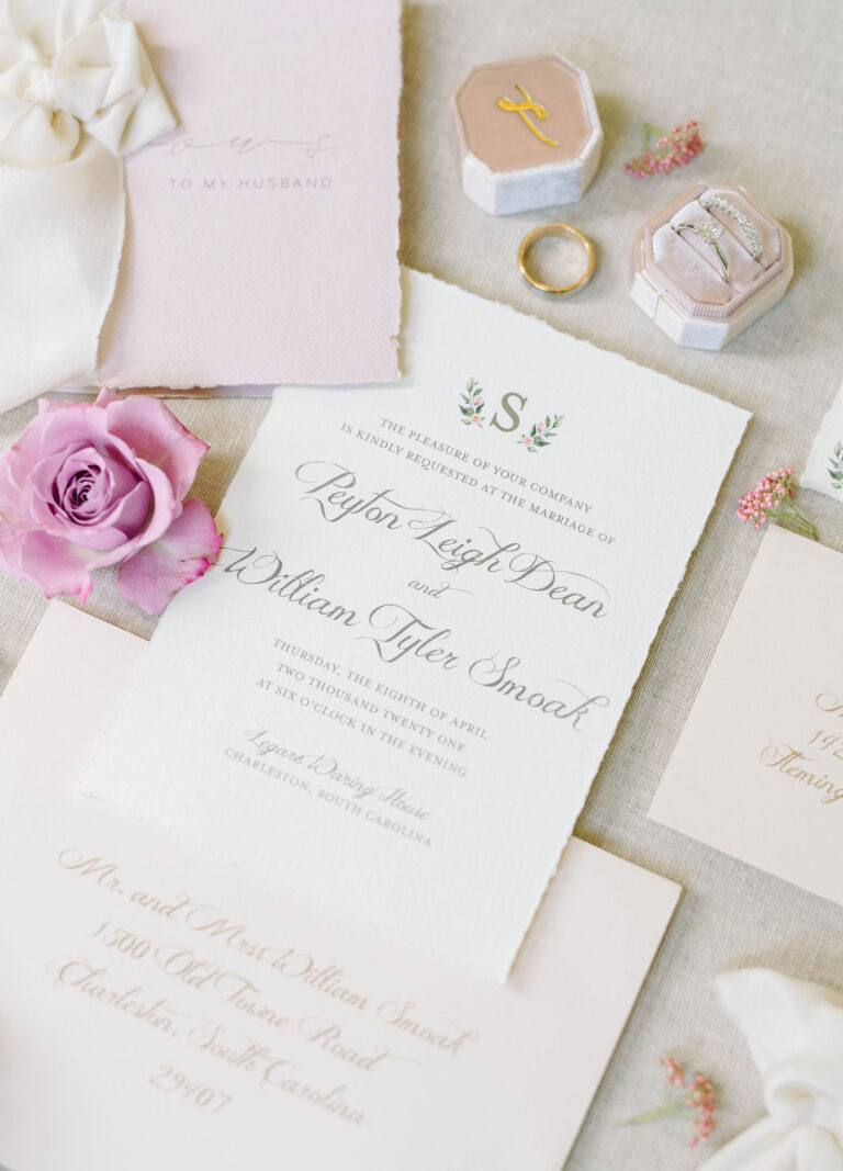 spring elopement wedding invitation