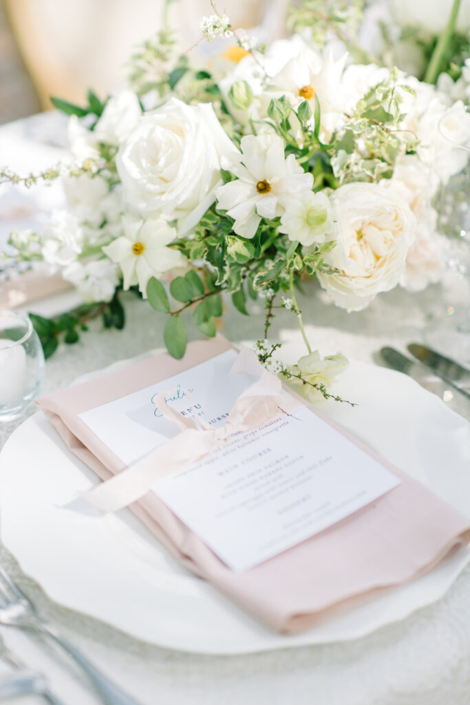 personalized wedding menus