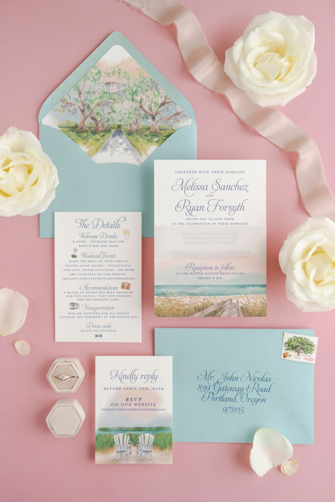 Sunset Beach Wedding Invitation