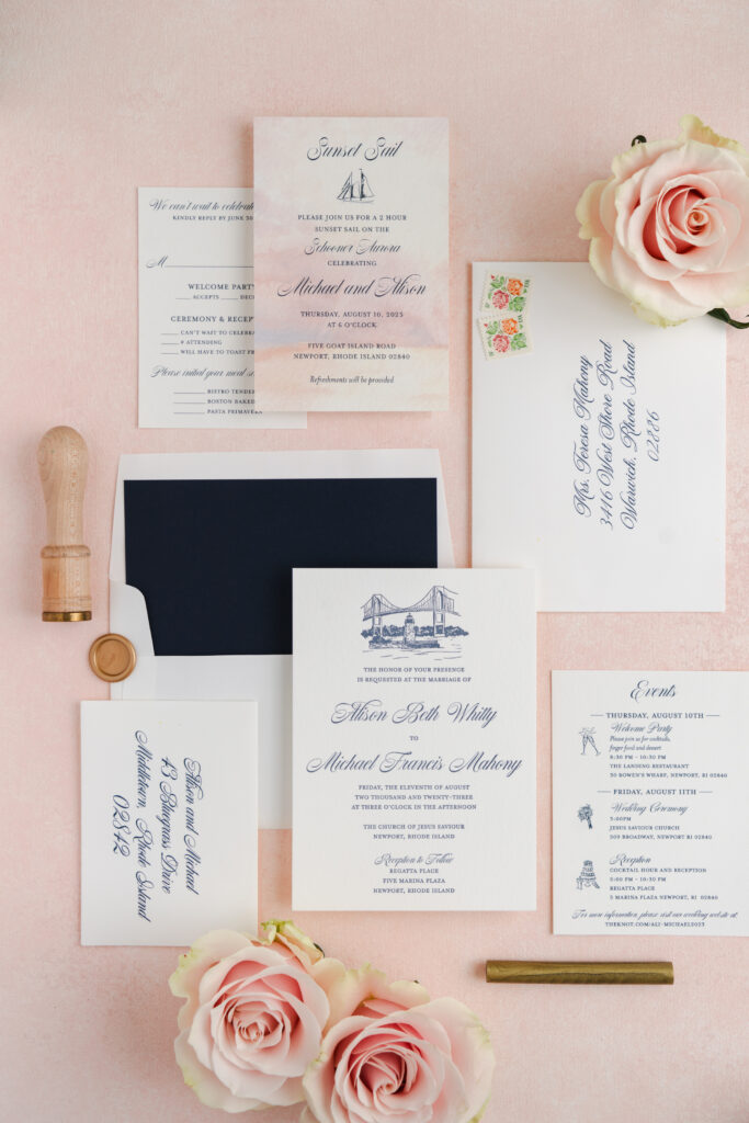 Newport Rhode Island Wedding Invitation