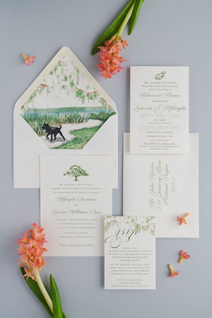 Magnolia Plantation Invitation (with a puppy!)