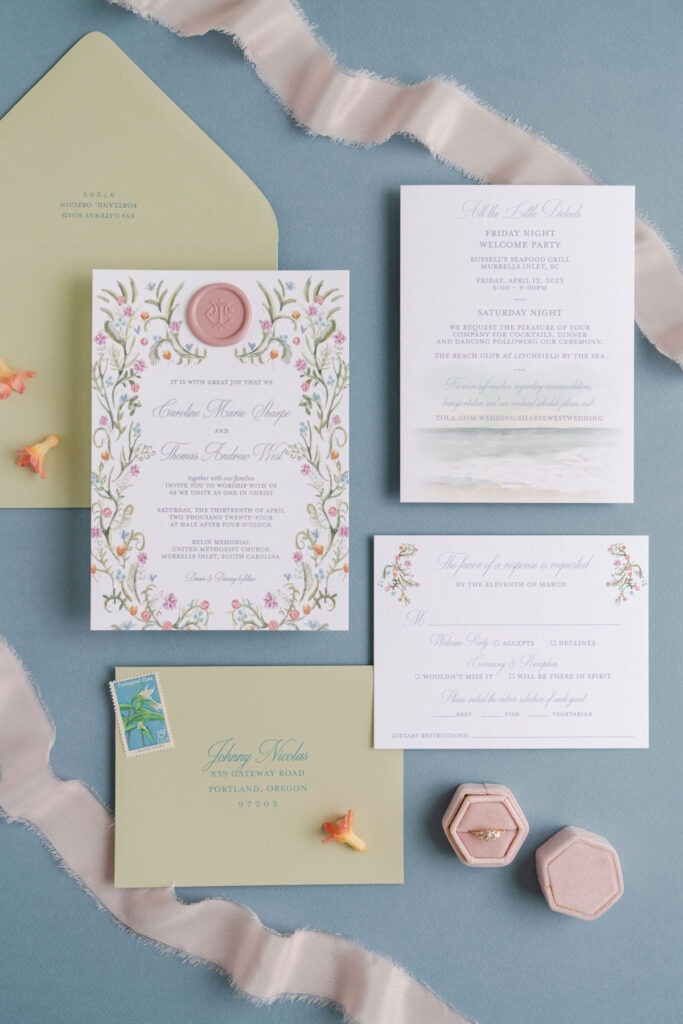 Springtime Flowers Wedding Invitation